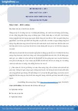 Đề thi học kì 1 Văn 7 Chân trời sáng tạo - Đề số 1
